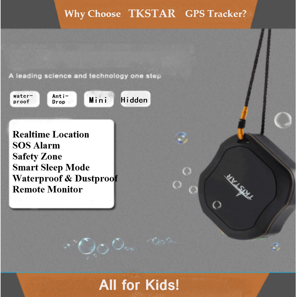 WINNES Mini GPS Tracker Personal GPS Tracker Waterproof Locator Long Time Standby Real-time 2G GSM Free Web APP Tracking Tracking Locator for Kids Seniors Cars Vehicles Wallet