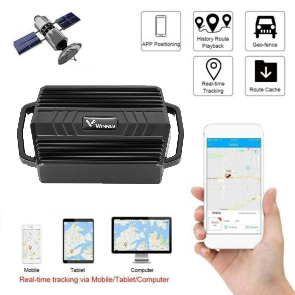 WINNES Strong Magnetic GPS Tracker Real Time tracking Voice Monitoring Waterproof Anti-Theft GPS Locator  50 Days Standby