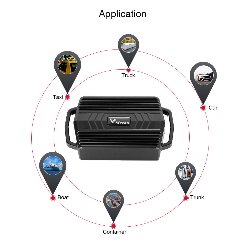 WINNES Strong Magnetic GPS Tracker Real Time tracking Voice Monitoring Waterproof Anti-Theft GPS Locator  50 Days Standby