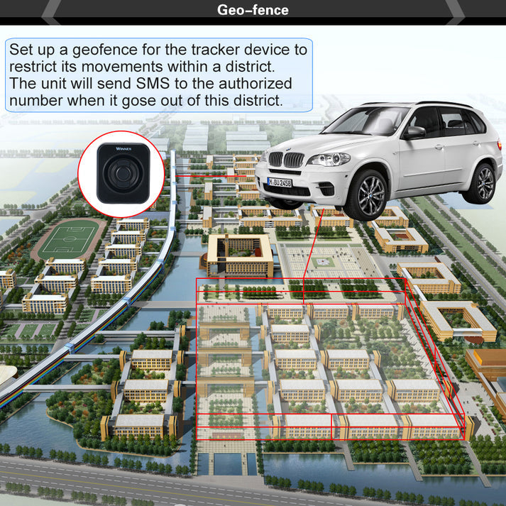 WINNES GPS Tracker Worldwide Realtime Car Tracker SOS Beep Alarm Temperature Display with 2 Custom Function Buttons Magnetic GPS Tracker No Monthly Fee(4G TKS1)