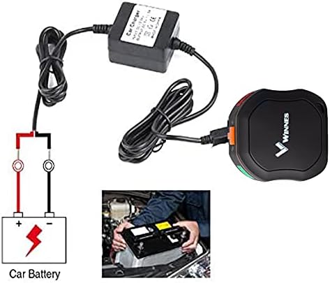 WINNES Mini GPS Tracker Personal GPS Tracker Waterproof Locator Long Time Standby Real-time 2G GSM Free Web APP Tracking Tracking Locator for Kids Seniors Cars Vehicles Wallet