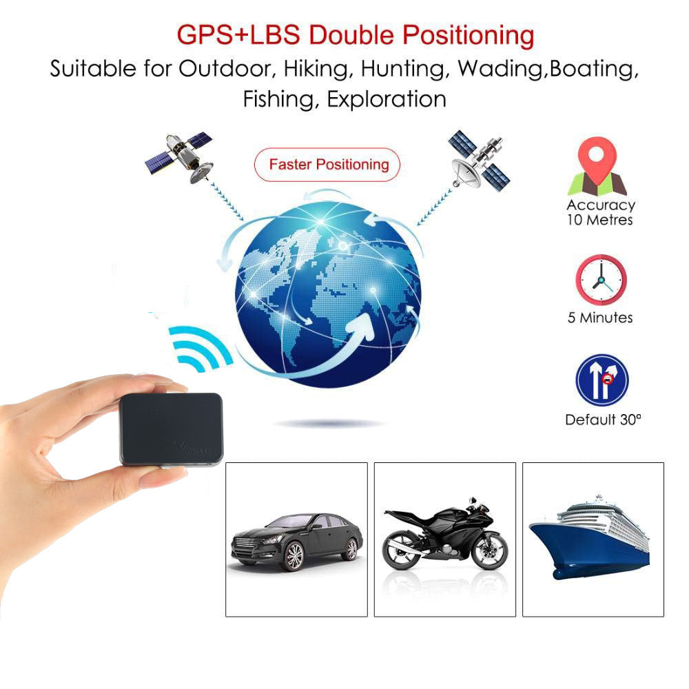 WINNES Mini 4G GPS Tracker with SIM Card, Magnetic GPS Tracker 1500mAh Anti-Theft Device for Vehicle Motorcycle GPS Locator with Free App TK903