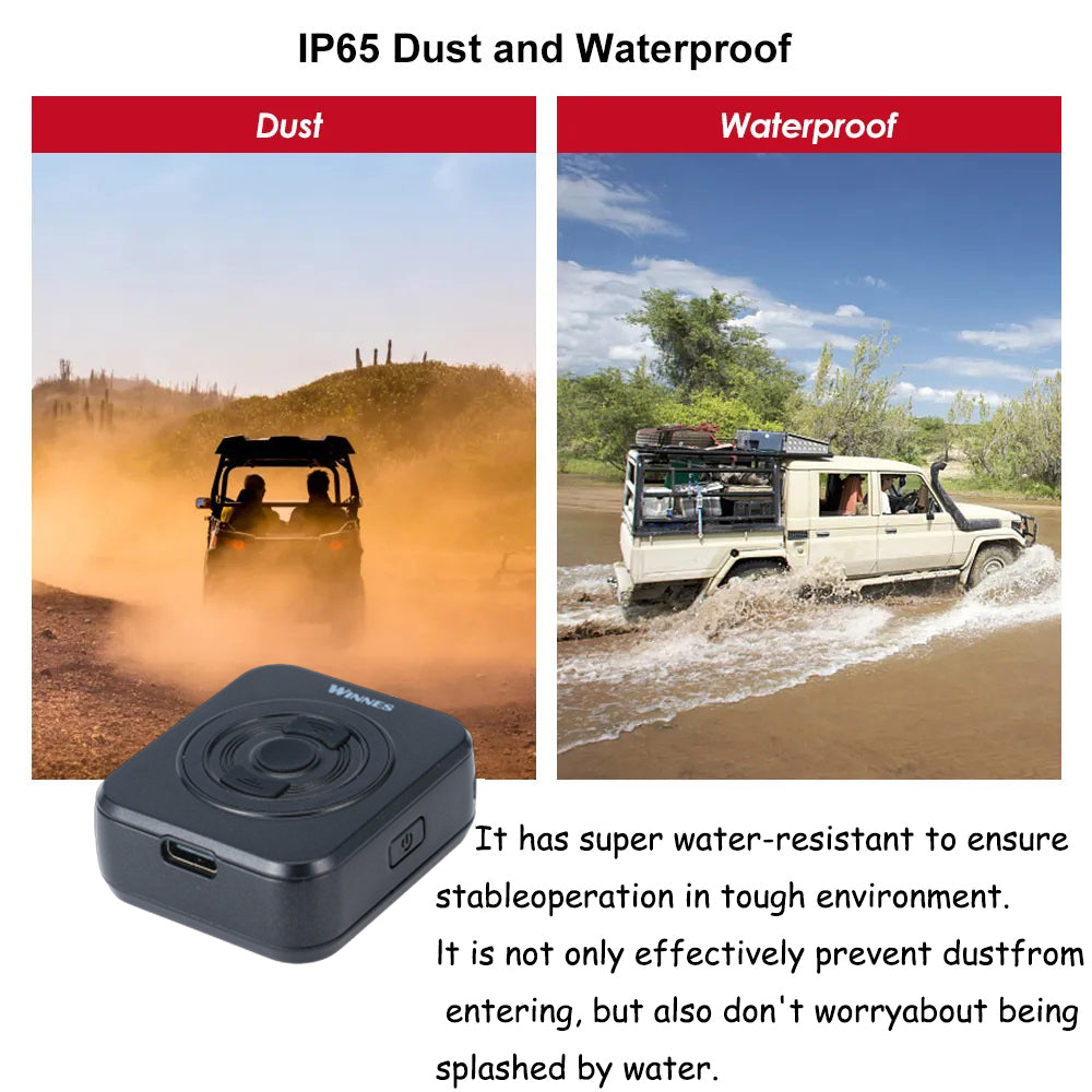 WINNES GPS Tracker Worldwide Realtime Car Tracker SOS Beep Alarm Temperature Display with 2 Custom Function Buttons Magnetic GPS Tracker No Monthly Fee(4G TKS1)