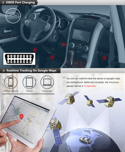 WINNES OBD GPS Tracker 2G TK816 Without Subscription and Accurate Real-time Positioning Anti-theft Alarm Function GPS location Device for Car,SIM Card Needed