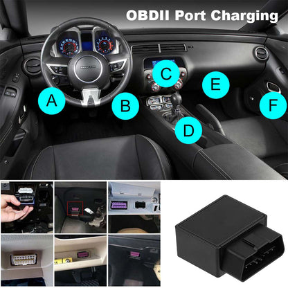 WINNES OBD GPS Tracker 2G TK816 Without Subscription and Accurate Real-time Positioning Anti-theft Alarm Function GPS location Device for Car,SIM Card Needed