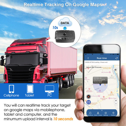 WINNES 4GTK918 GPS tracker，20000mAh 120 Days Long Standby Strong Magnetic Waterproof IP67 with Real-time Positioning Anti-lost Multiple Alarms Tracking Device Worldwide Coverage