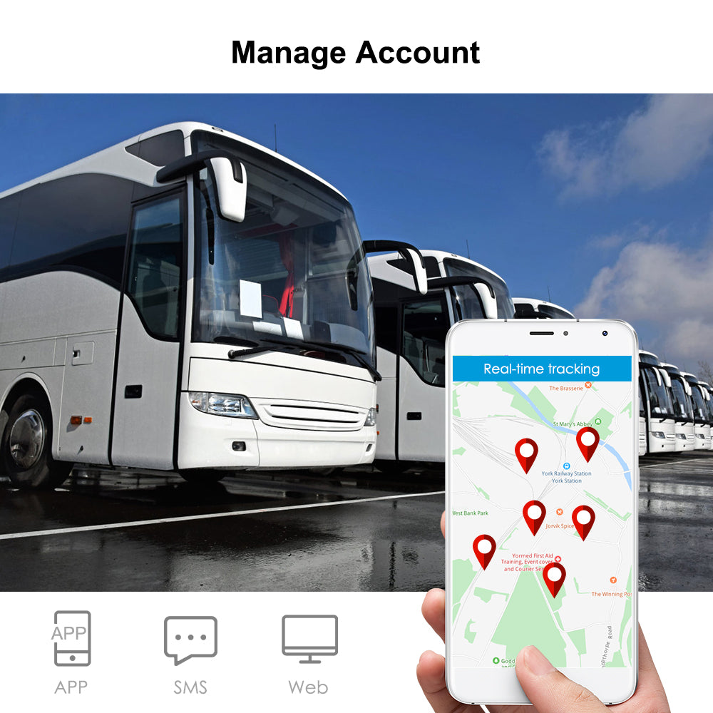 WINNES GPS Tracker 2G TK905, Built in 5000mAh Rechargeable Battery 90 Days Standby, Real Time Positioning Waterproof Strong Magnetism GPS Car Tracker  for Fleet, Van, Vehicle