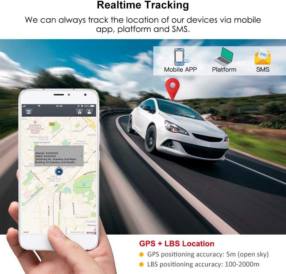 WINNES 4G TK901 Mini GPS Tracker，Rechargeable Magnetic Real Time Tracking GPS Tracker for Vehicle/Kids/Luggage/Wallet/Pets with Geofence Anti-Lost Tracker Devices Available Worldwide