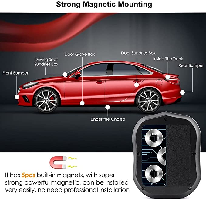 WINNES GPS Tracker 2G TK905B, Built in 10000mAh Rechargeable Battery 150 Days Standby, Real Time Positioning Waterproof Strong Magnetism GPS Car Tracker for Fleet, Van, Vehicle