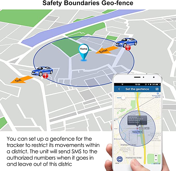 WINNES GPS Tracker 2G TK905B, Built in 10000mAh Rechargeable Battery 150 Days Standby, Real Time Positioning Waterproof Strong Magnetism GPS Car Tracker for Fleet, Van, Vehicle