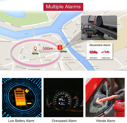 WINNES 2G GPS Tracker Real-time Tracking, 1000mAh 120 Days Long Standby Time GPS Tracker with Magnet for Car Truck Boat Vehicles